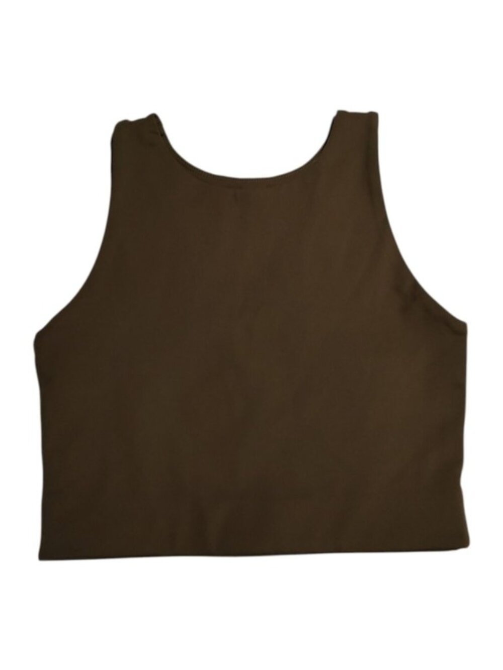 Girlfriend Collective Brown Crop Top Unpadded Sports Bra S